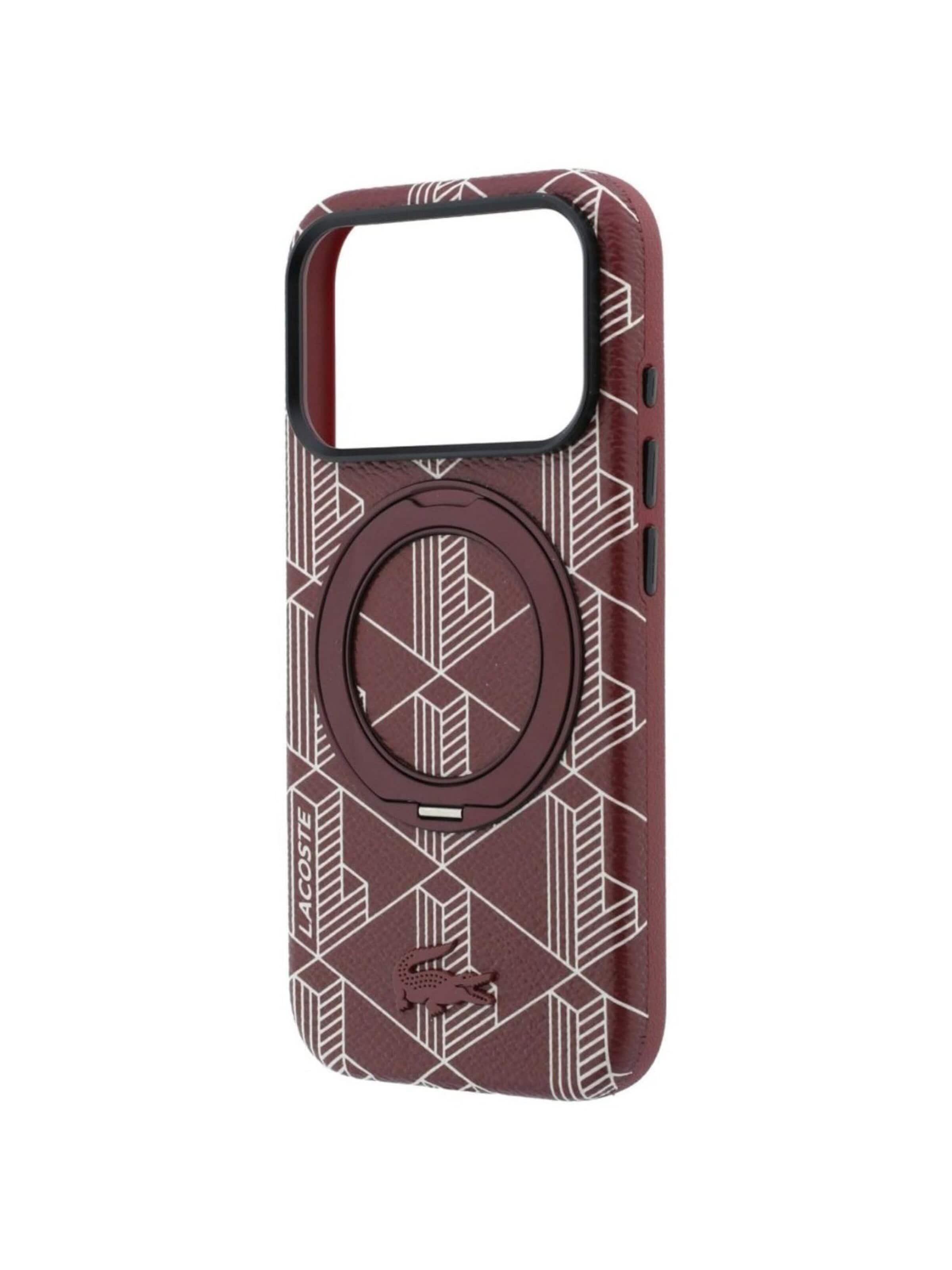 LACOSTE - Funda para smartphone 'Lacoste iPhone 18 Pro Max / 17 Pro Max Blend with Ring Stand MagSafe' en rojo
