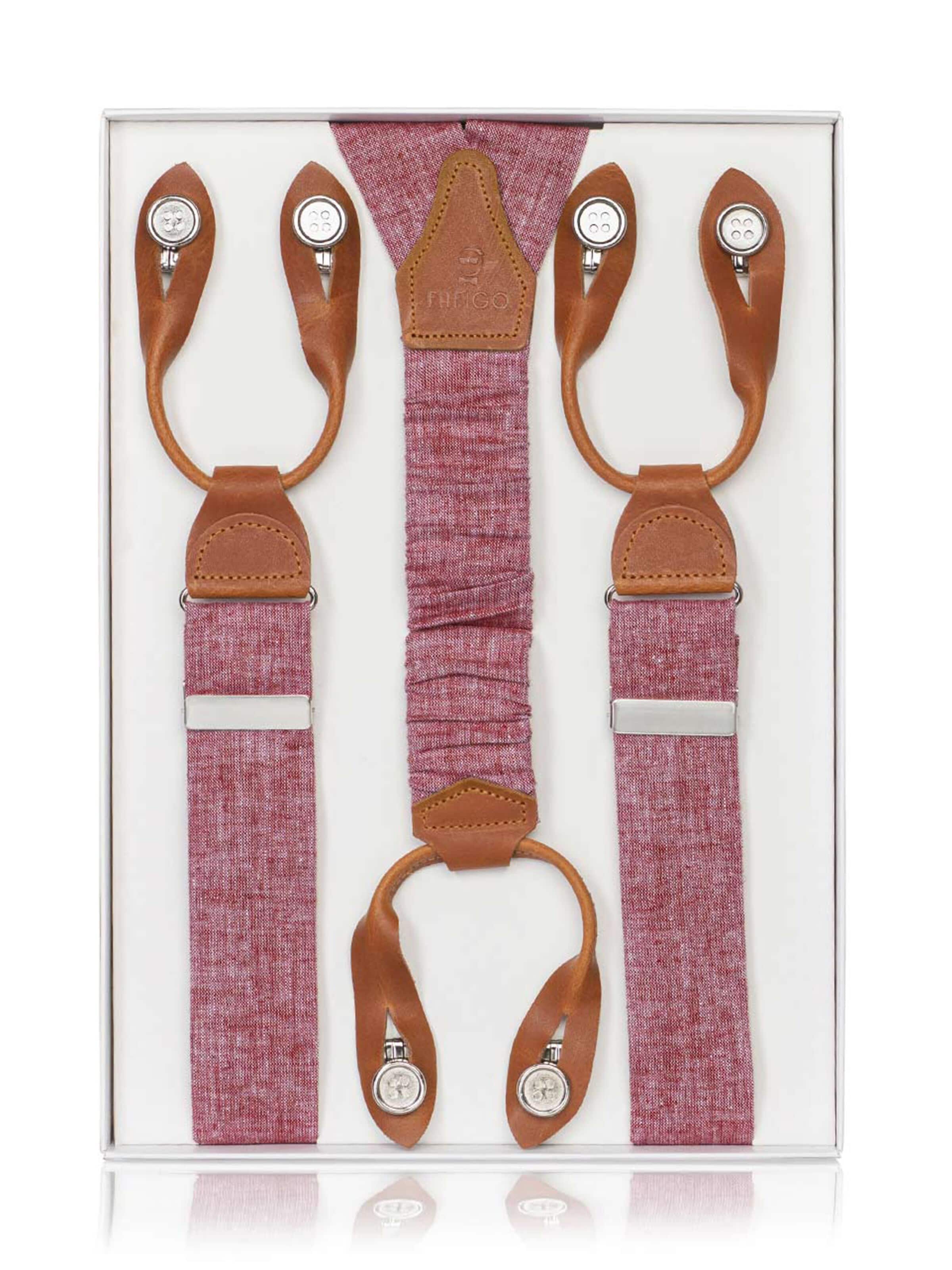 FAFIGO Suspenders 'Zio Luigi' in Purple: front