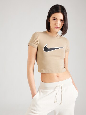 T-shirt Nike Sportswear en beige : devant