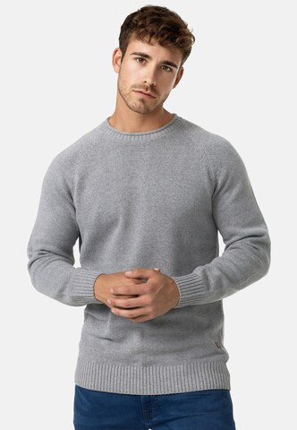 INDICODE JEANS Pullover 'Massum' in Grau: predná strana