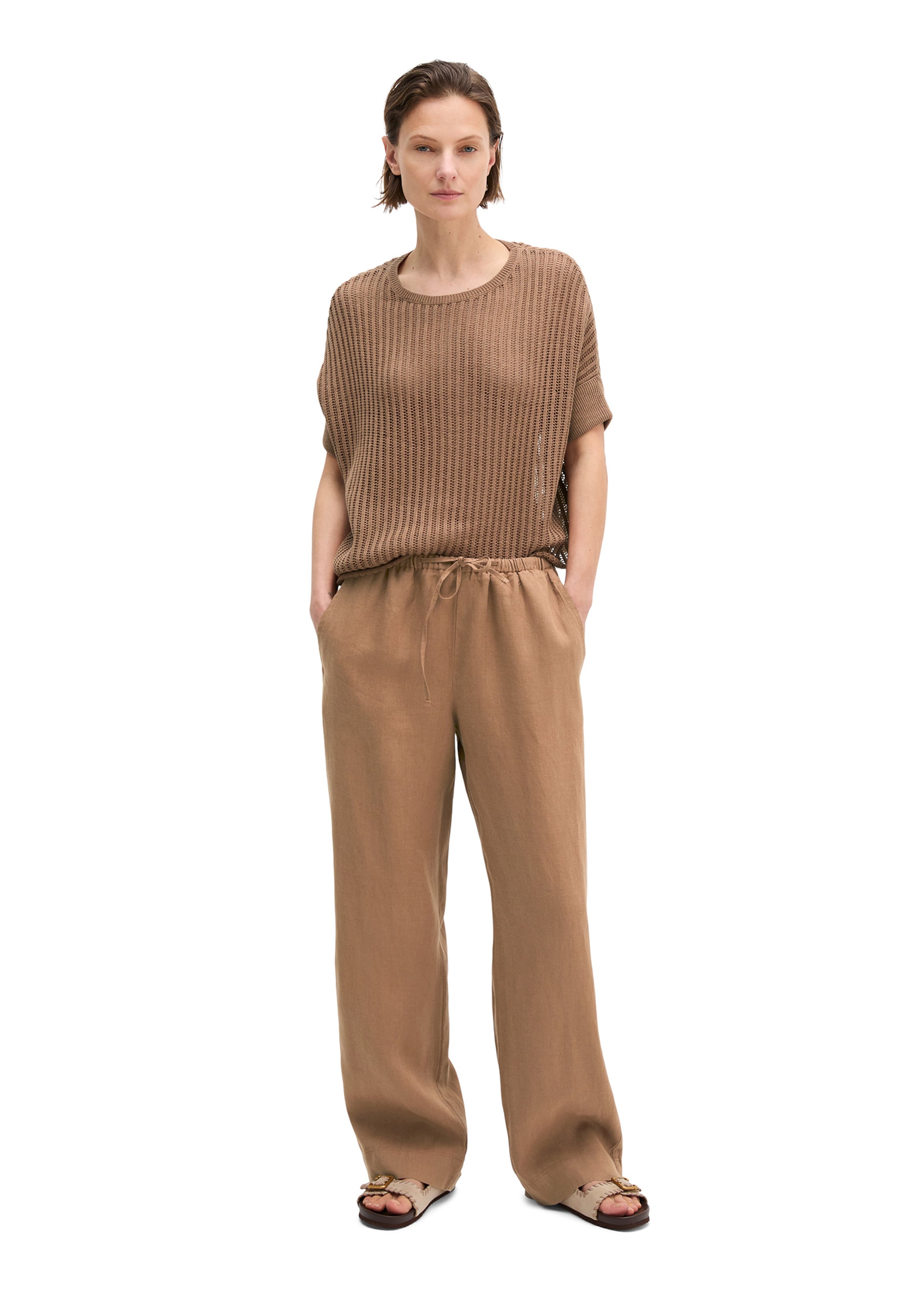 Marc O'Polo Loosefit Hose in Braun