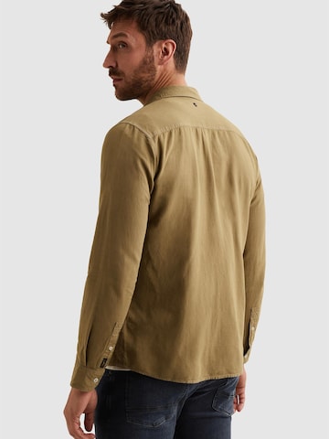 PME Legend Regular fit Skjorta 'Shirt in cotton/linen with garment-dye wash' i beige