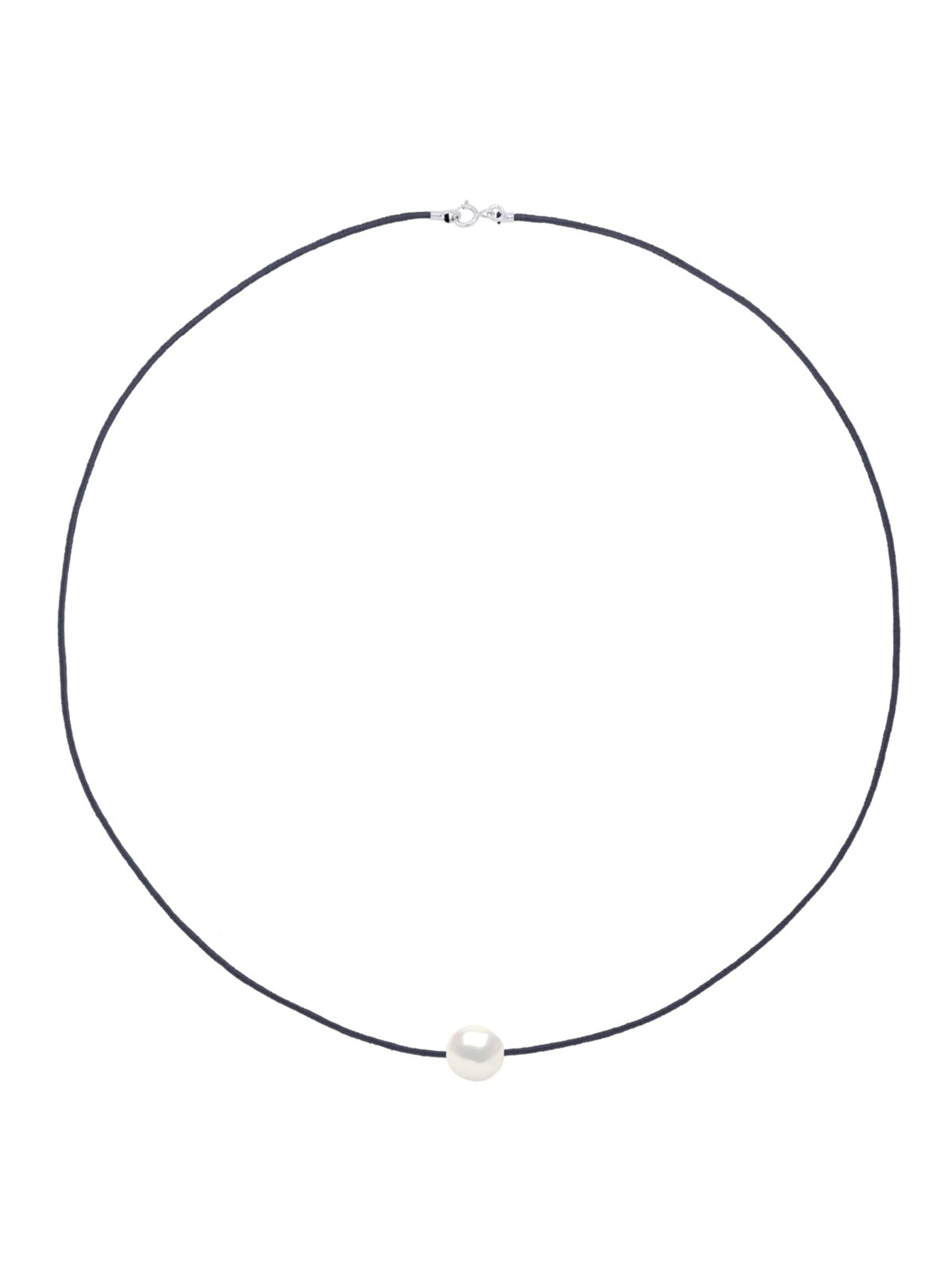 Ateliers Saint Germain Chaîne 'QUEPOS' en 42 cm en blanc naturel, Vue avec produit