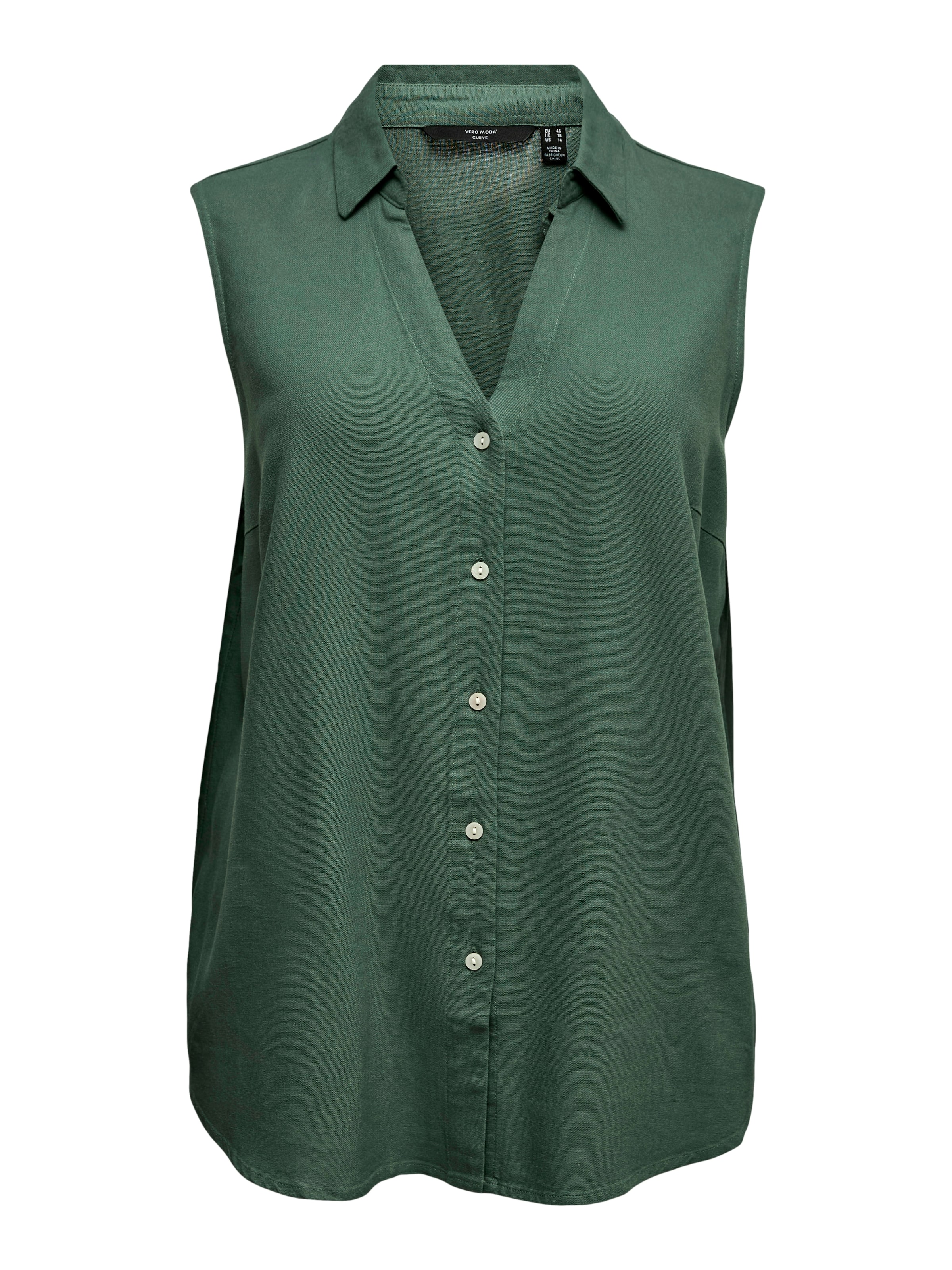 Vero Moda Curve Bluse 'VMCMYMILO' i grøn: forside