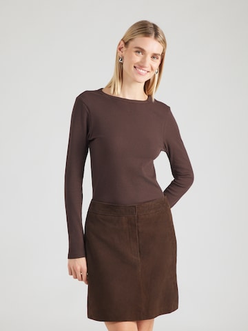 QS Shirt in Braun: Vorderseite