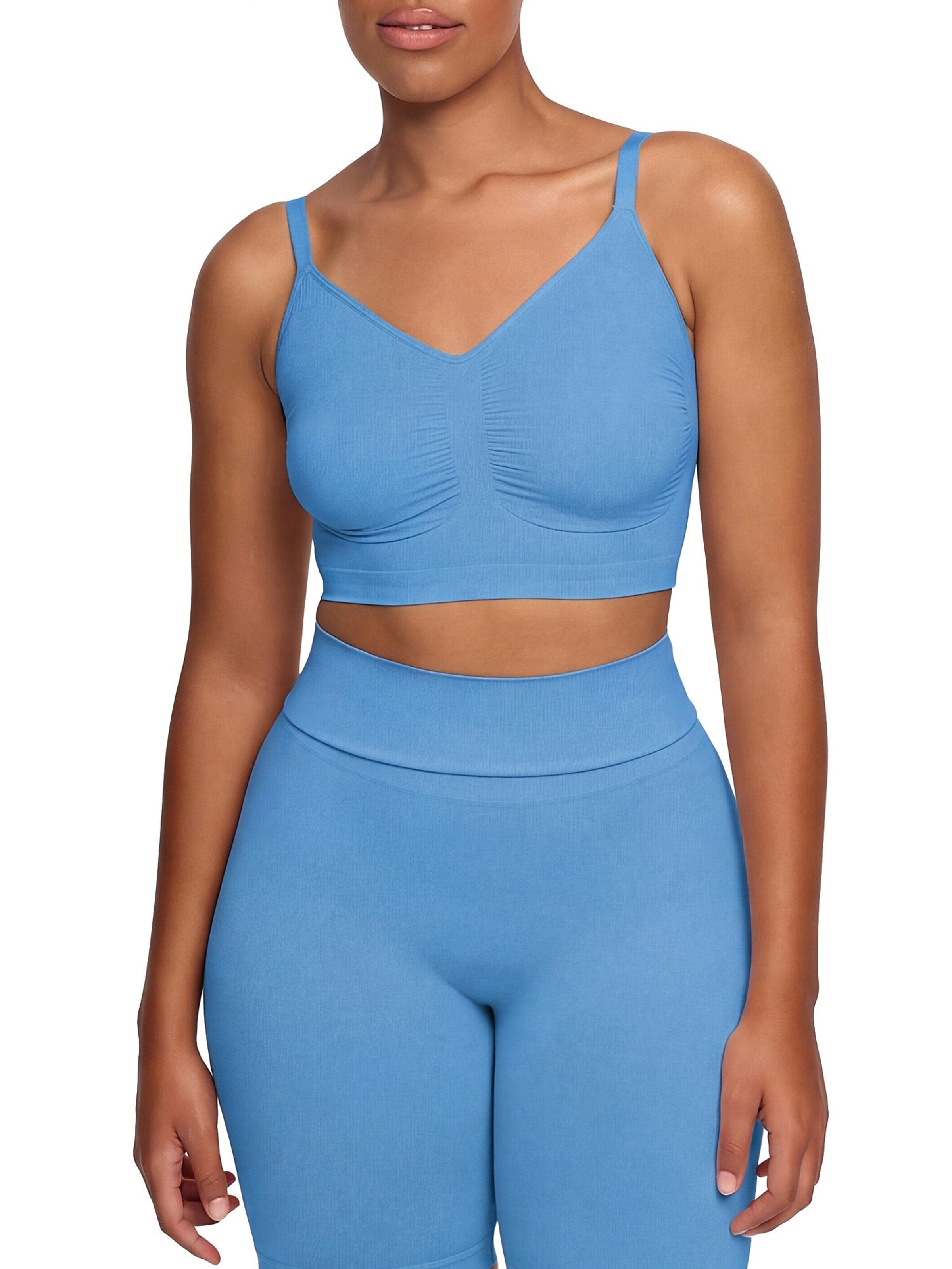 cfab by creamy fabrics Bralette Bra 'Comfort Bralette' in Blue