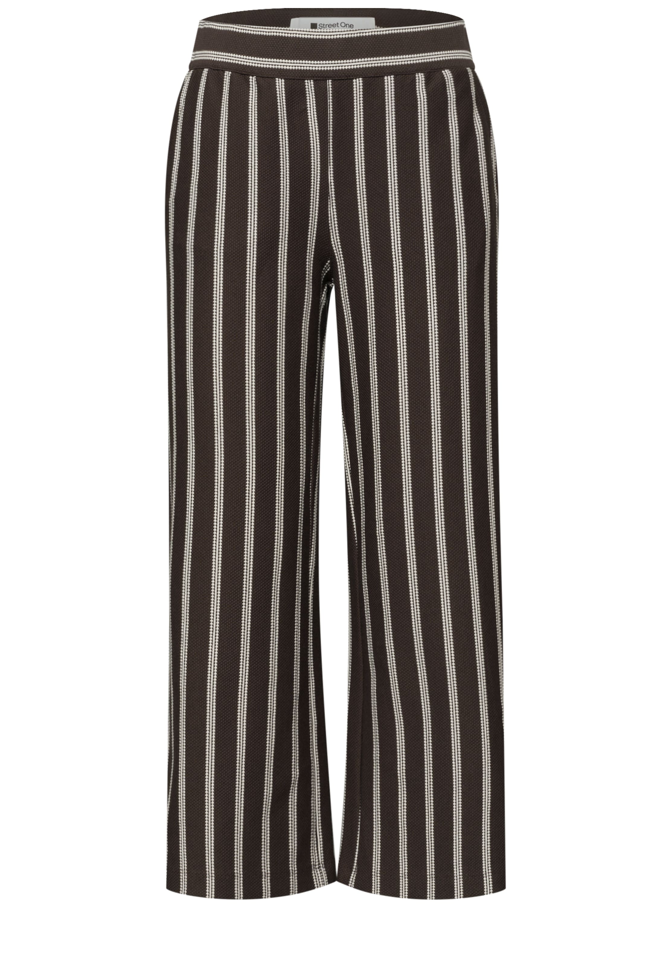 STREET ONE Wide Leg Hose in Braun: Vorderseite