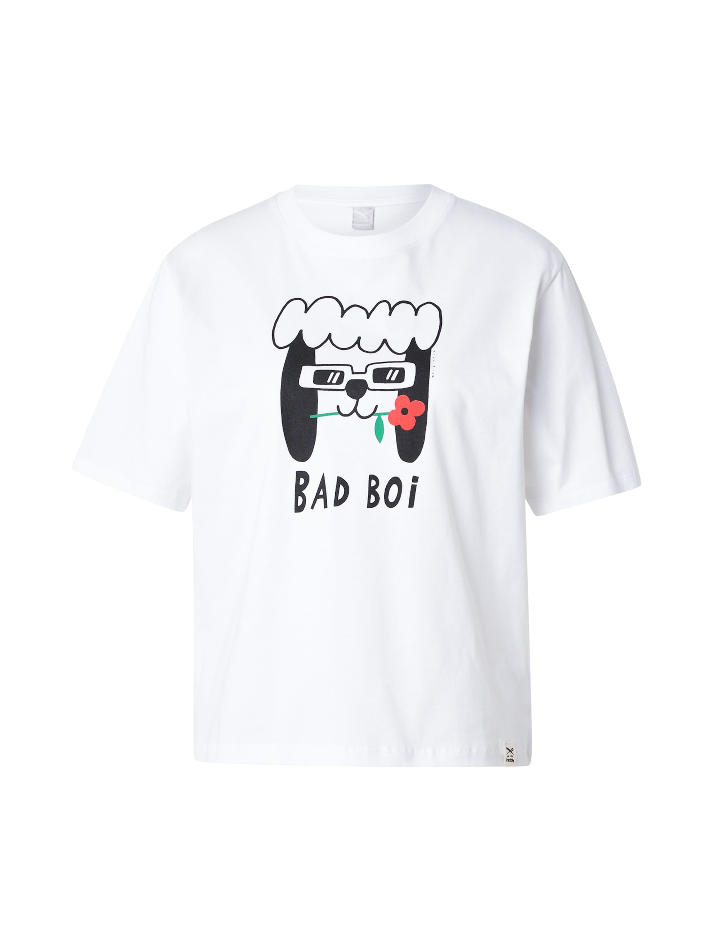 Iriedaily - Camiseta 'Flower Boi' en blanco: frente