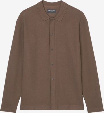 Marc O'Polo Button Up Shirt in Brown: front
