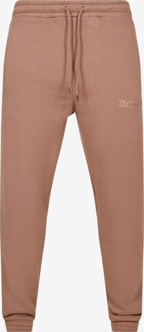 Dropsize Tapered Trousers in Brown: front