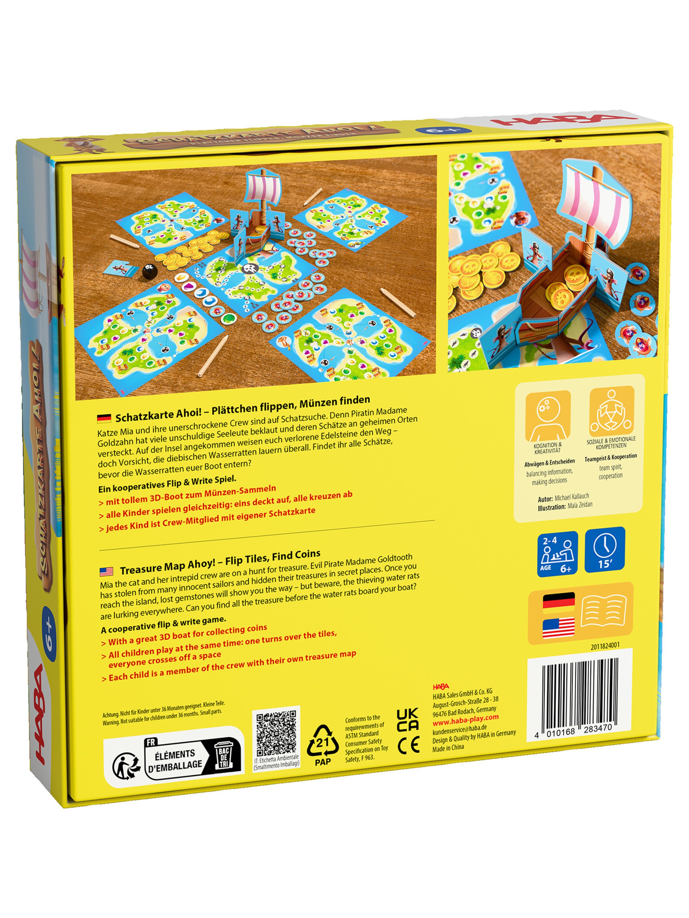HABA Spel ' Schatzkarte Ahoi ' in Gemengde kleuren