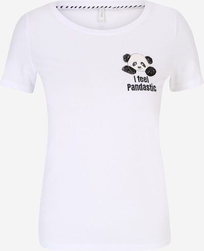 Only Petite T-shirt 'KITA SUMMER' en rose / noir / blanc, Vue avec produit