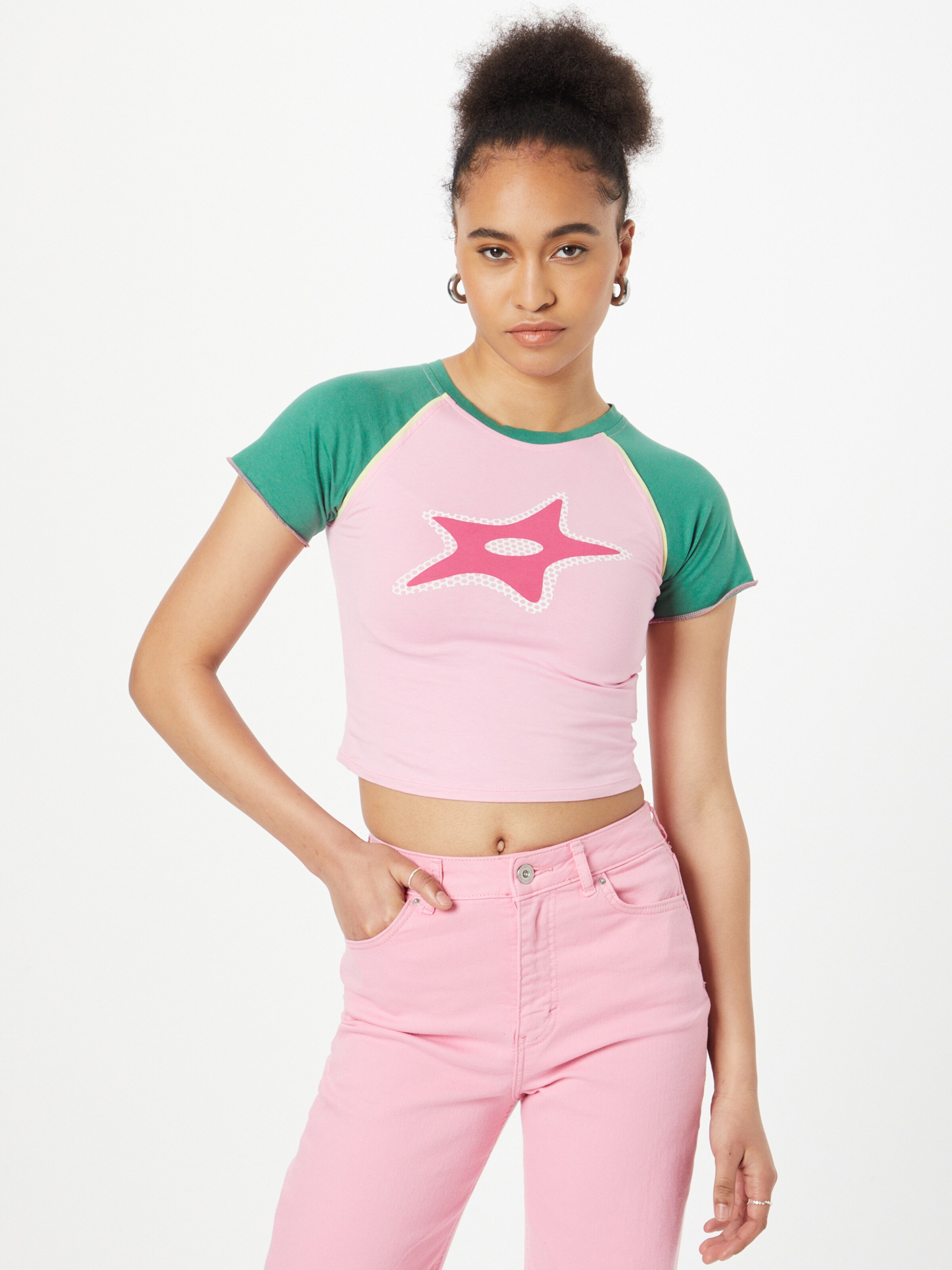 Frauen Shirts & Tops Motel T-Shirt 'Nagata' in Pink, Hellpink - LO82489 Frauen Shirts & Tops Motel T-Shirt 'Nagata' in Pink, Hellpink - LO82489