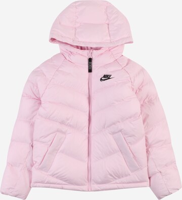 Nike Sportswear Зимняя куртка в Ярко-розовый: спереди