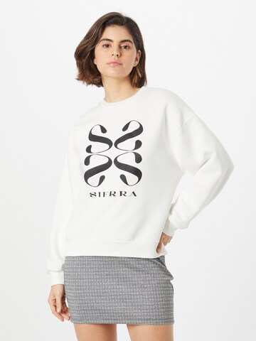 Sweat-shirt 'Riley' Gina Tricot en blanc : devant