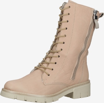 ARA Lace-Up Boots in Beige: front