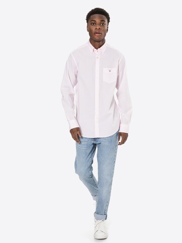 GANT Regular fit Button Up Shirt 'BANKER' in Pink