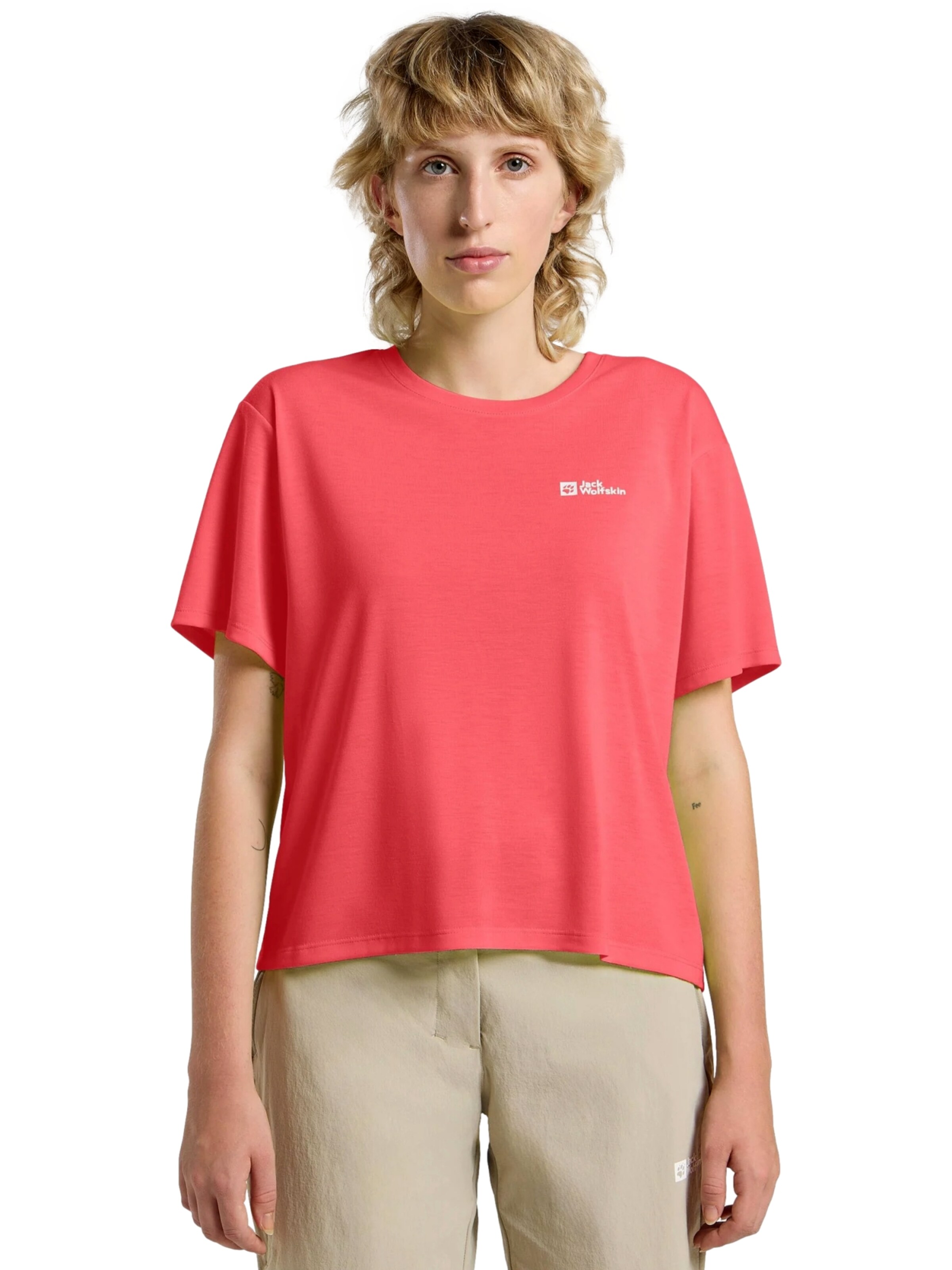 JACK WOLFSKIN Funktionsbluse 'Vonnan' i pink: forside