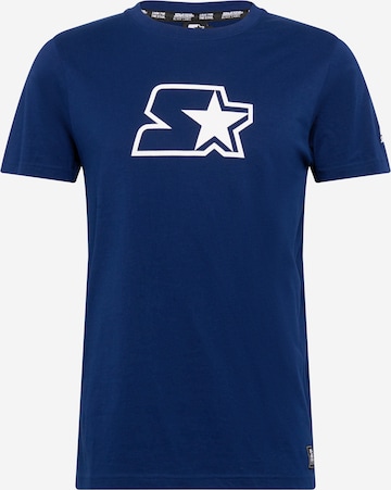 T-Shirt Starter Black Label en bleu : devant