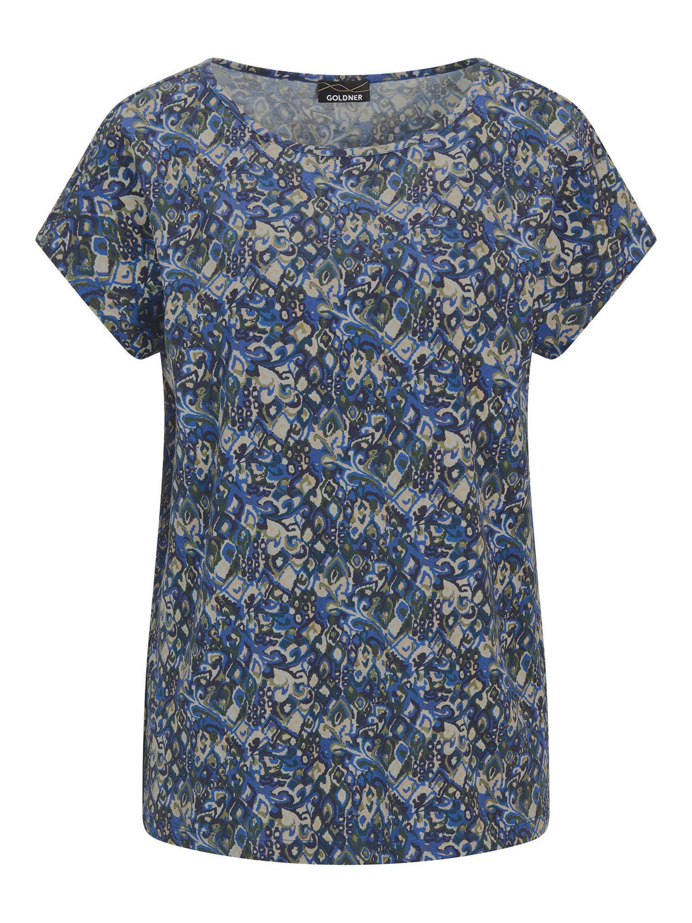 Goldner Shirt in de kleur Royal blue/koningsblauw / Donkerblauw / Grijs, Productweergave