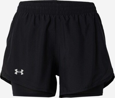 UNDER ARMOUR Workout Pants 'Fly-By' in Black / White, Item view