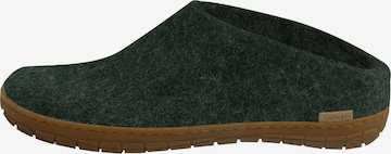 Glerups Hausschuh 'Honey' in Grün: Vorderseite