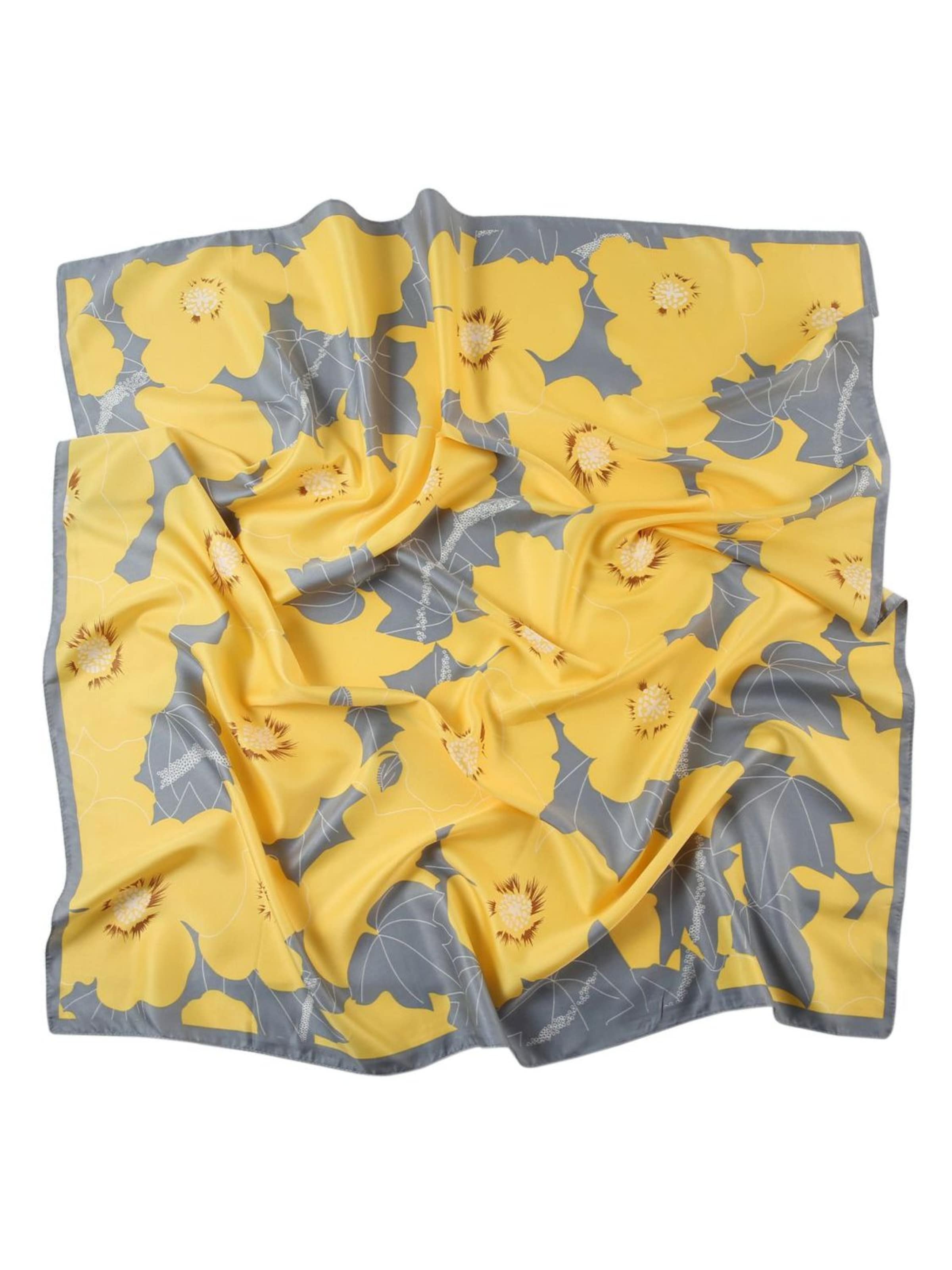 alberto cabale Schal 'Bigpetale Zoé' in Gelb: Vorderseite