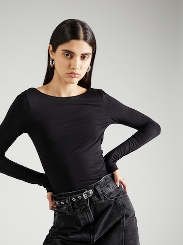 Gina Tricot Skjorte 'Soft Touch' i svart