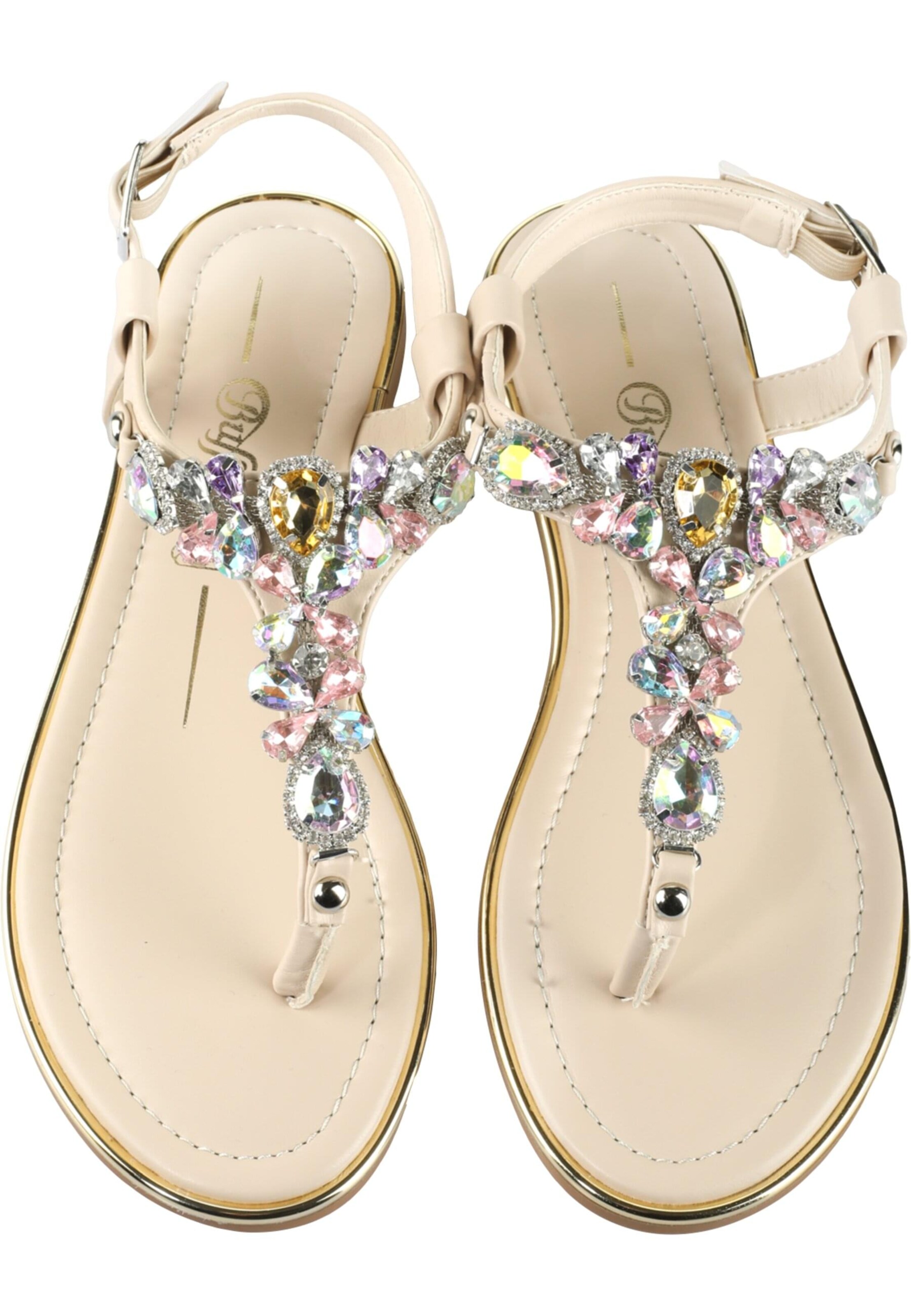 BUFFALO Σαγιονάρες διχαλωτές 'Kira' σε μπεζ