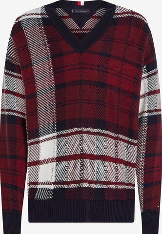 Pull-over TOMMY HILFIGER en rouge : devant