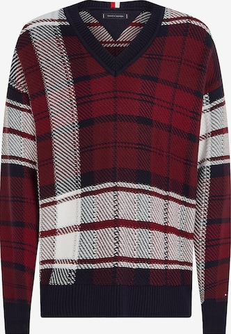 Pull-over TOMMY HILFIGER en rouge : devant