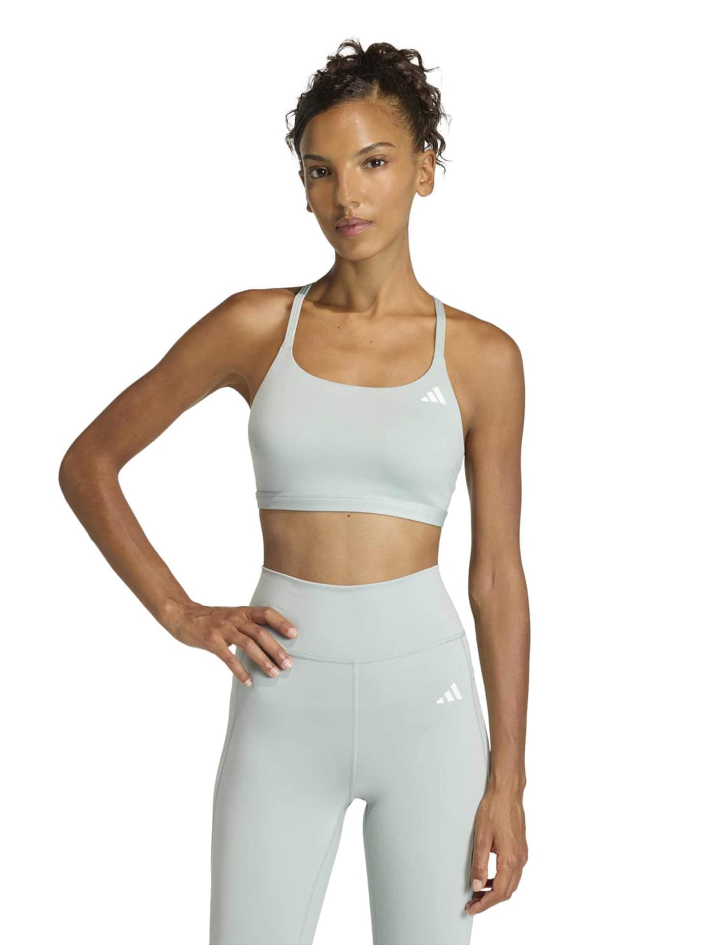 ADIDAS PERFORMANCE Bustier Sport-BH 'OPT ESS' in Grün: Vorderseite