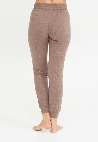 Athlecia Regular Workout Pants 'CHESTINE' in Brown