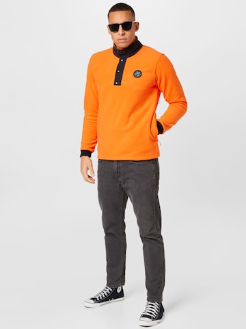 Felpa 'Wander Hour Quarter-Snap Polar Fleece' di ADIDAS ORIGINALS in arancione