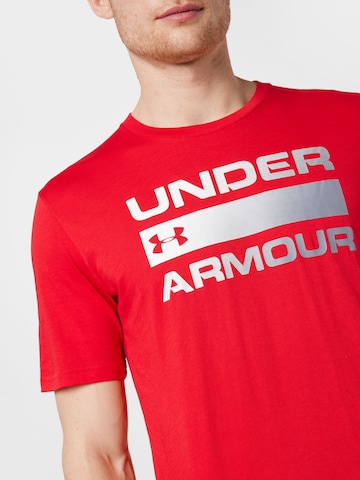 UNDER ARMOUR Λειτουργικό μπλουζάκι 'Team Issue' σε κόκκινο