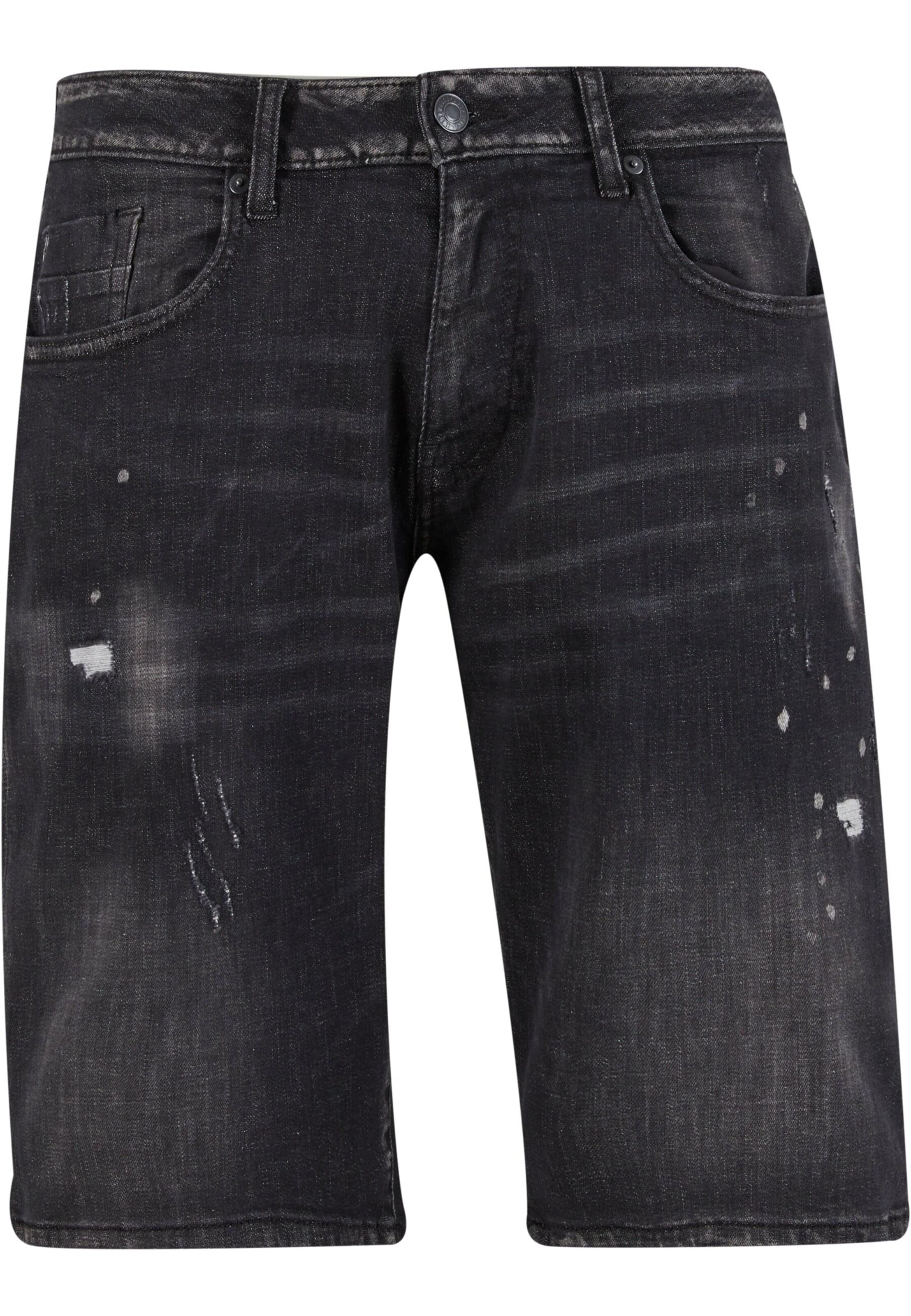 883Police Normální Džíny 'Byley' – černá: přední strana