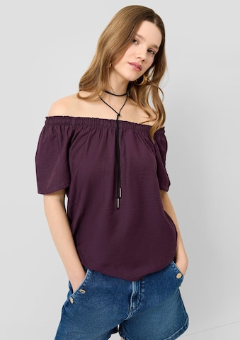 QS Blouse in Purple: front