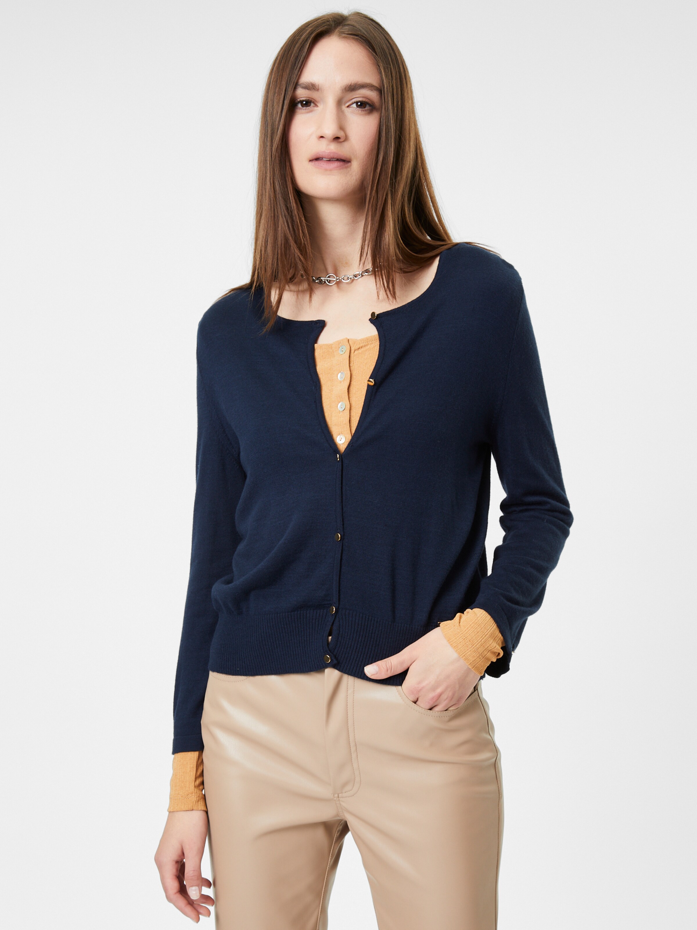 Frauen Pullover & Strick MORE & MORE Strickjacke in Navy - LE62523 Frauen Pullover & Strick MORE & MORE Strickjacke in Navy - LE62523