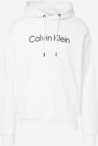 Sweat-shirt Calvin Klein en blanc : devant