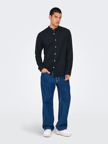 Coupe slim Chemise 'ONSCaiden' Only & Sons en noir