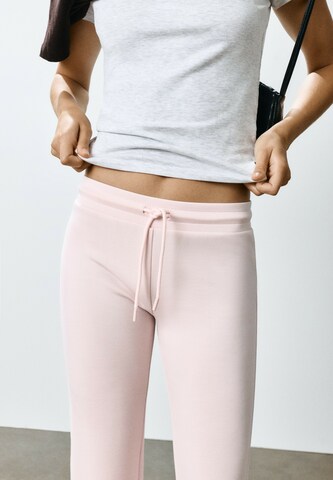 Pull&Bear Flared Hose in Pink
