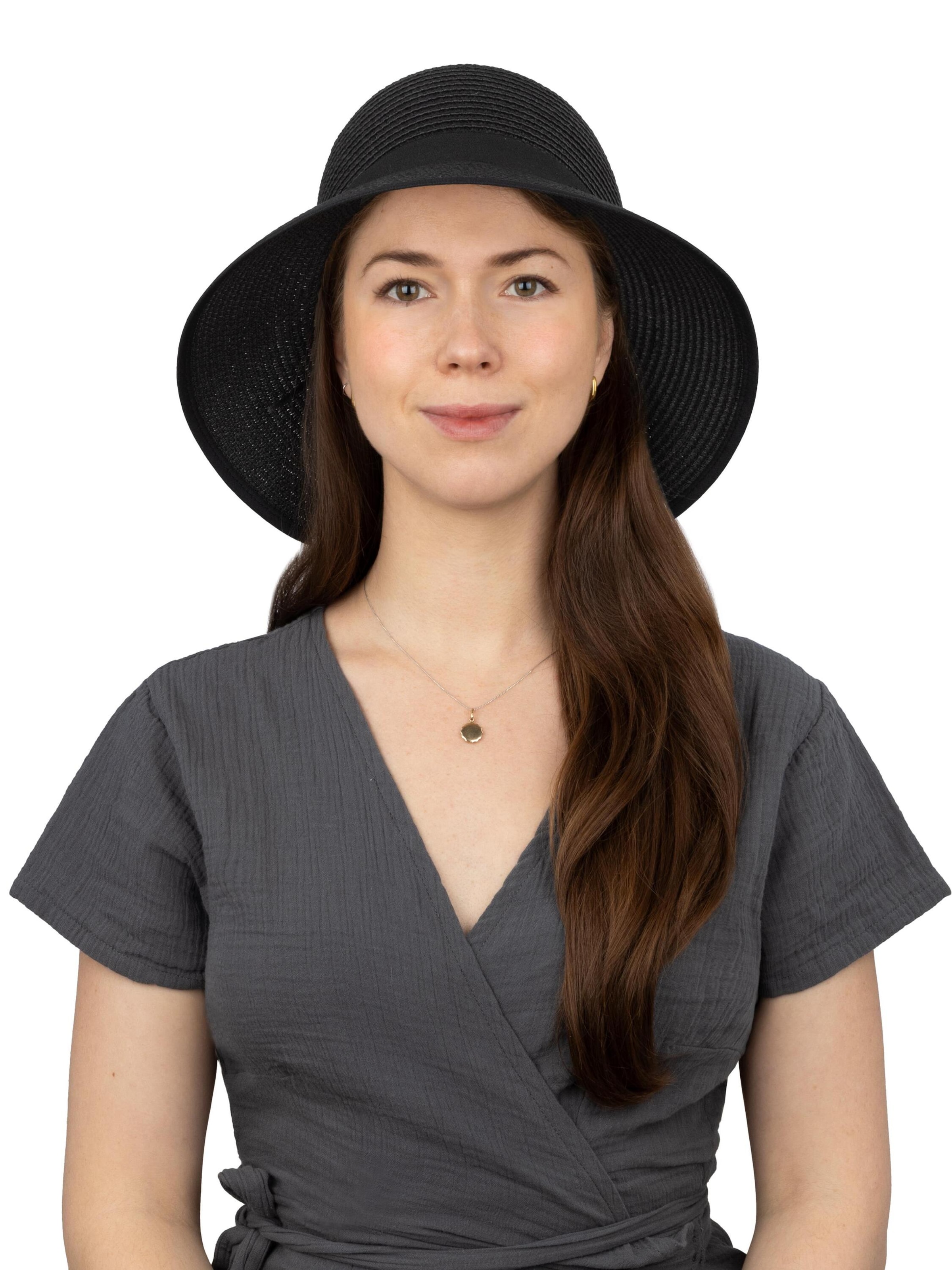 Janice Hat in Black: front