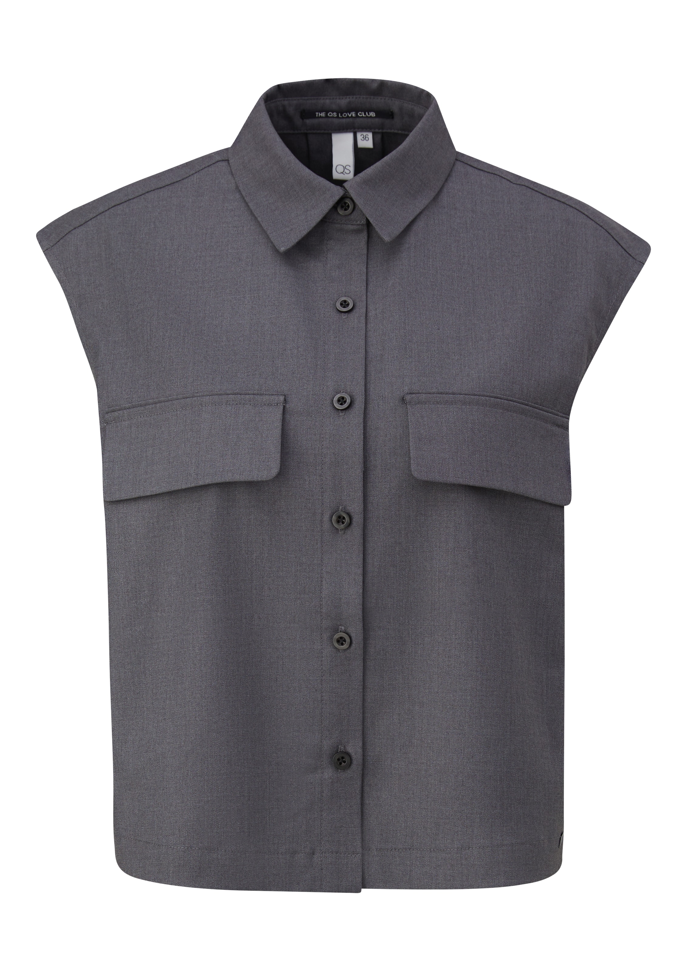 QS Weste in Grau: Vorderseite