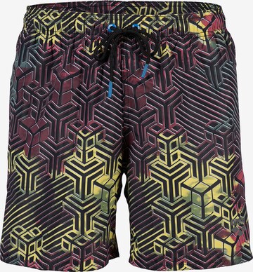 ARENA Beach Short 'BEACH BOXER ALLOVER' in Schwarz: predná strana