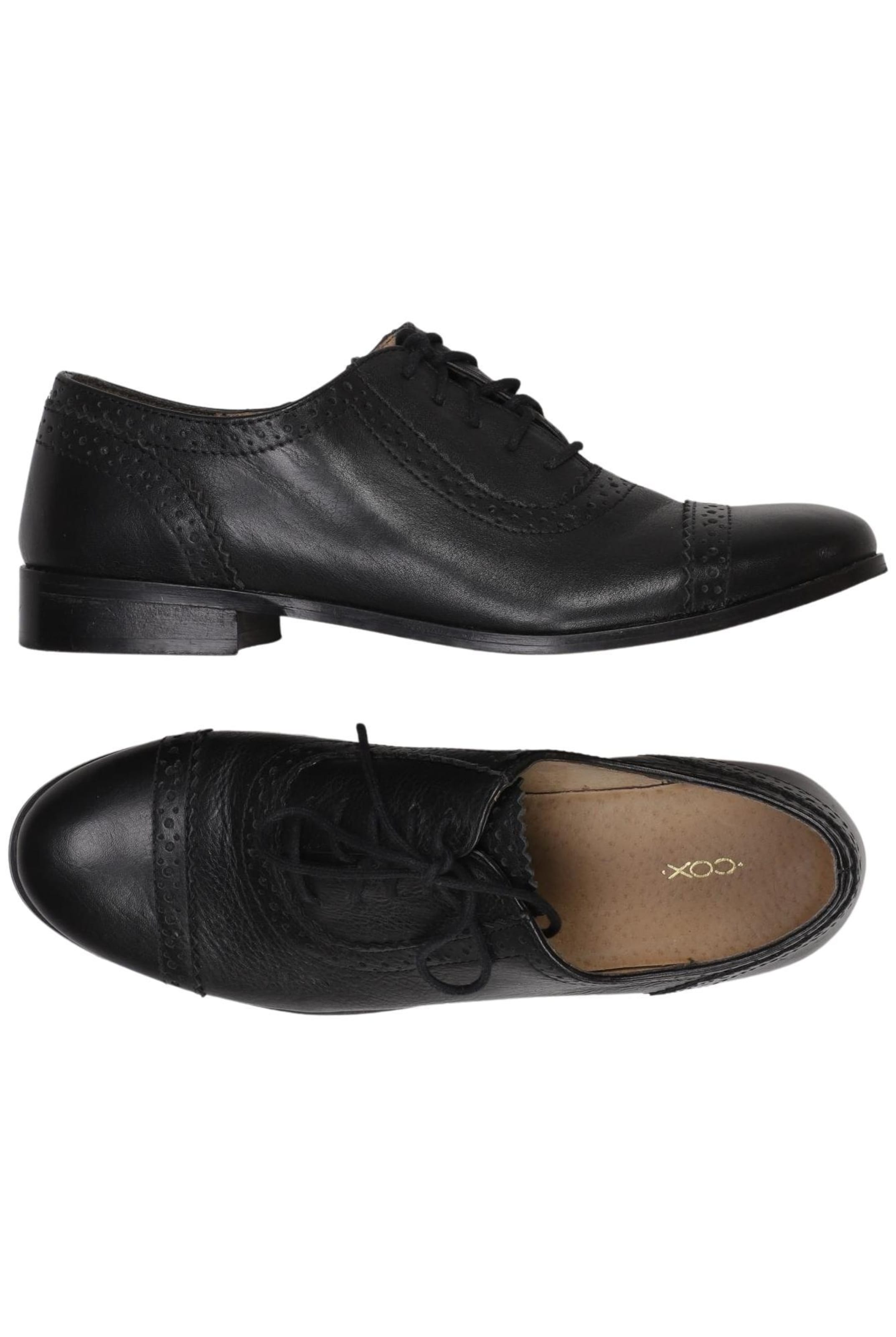 COX Flats & Loafers in 38 in Black: front