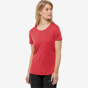 JACK WOLFSKIN Performance Shirt 'Tech' in Red: front