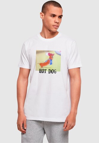 T-Shirt 'Tom And Jerry - Hot Dog' ABSOLUTE CULT en blanc : devant