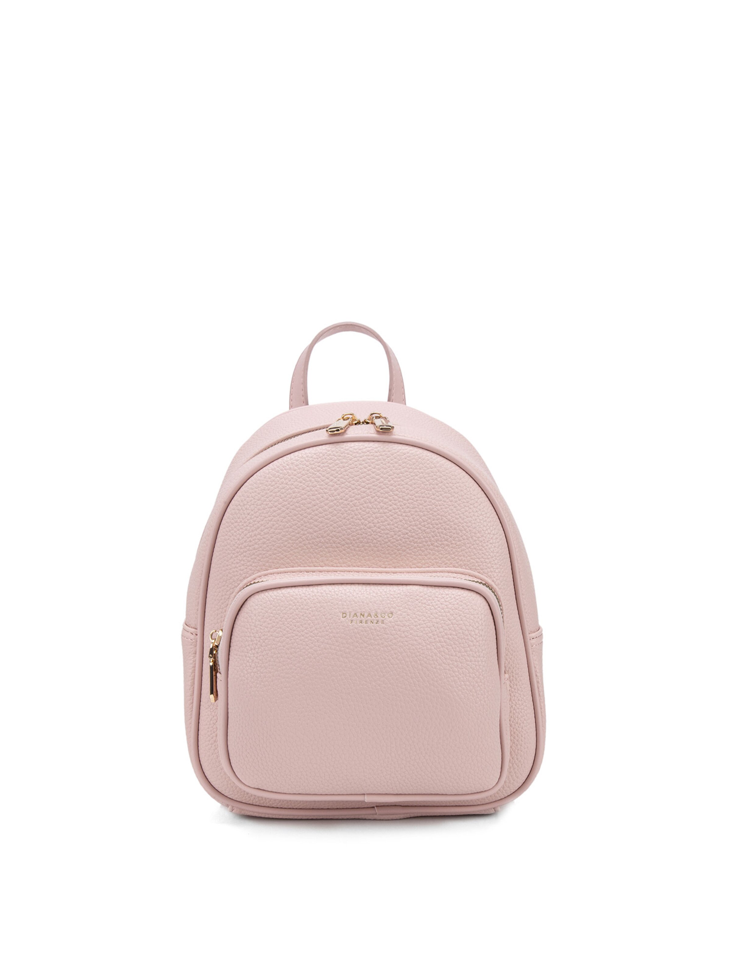 Zaino 'Zaino Donna Vegan Leather con Zip e Tasche Organizzate - Diana & Co' di Diana&Co. in rosa: frontale