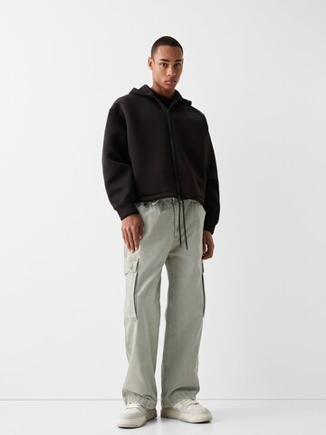 Bershka Loosefit Hose in Grün