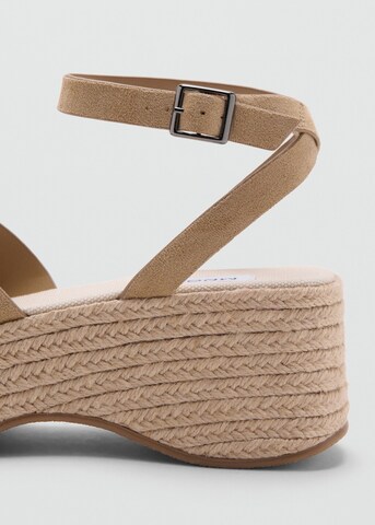 MANGO TEEN Strap Sandals 'Mara' in Brown